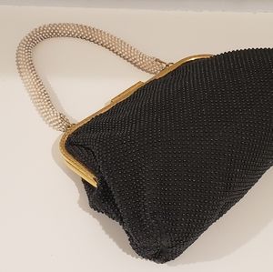 Vintage Black/White Pearl Beaded Satchel